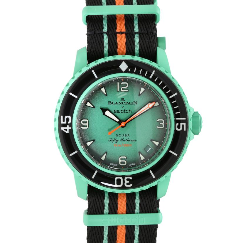 BLANCPAIN×swatch ブランパン×スウォッチ/フィフティファゾムス・インディアンオーシャン/自動巻/SO35I100//ID3**/SAランク/84
