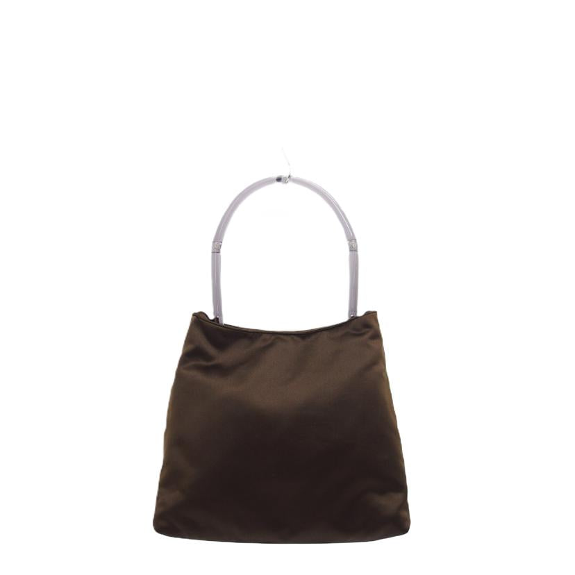PRADA プラダ/クリアハンドルプレートワンショルダーバッグ/ブラウン/B8222//50/Bランク/04