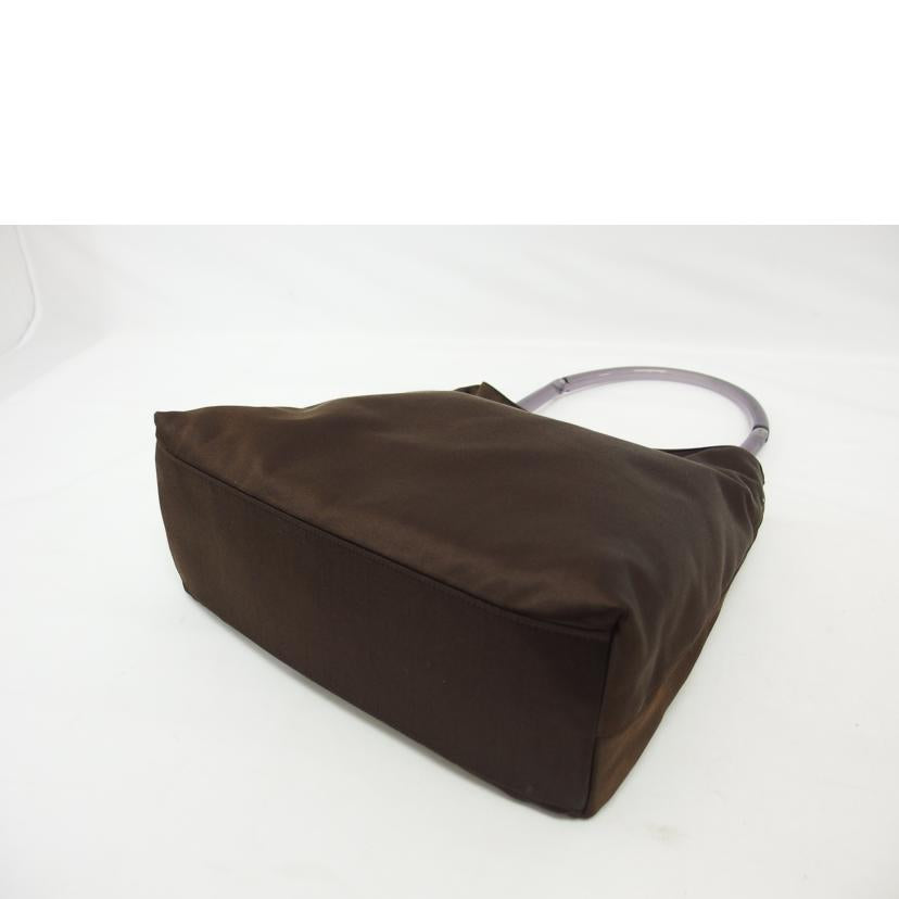 PRADA プラダ/クリアハンドルプレートワンショルダーバッグ/ブラウン/B8222//50/Bランク/04