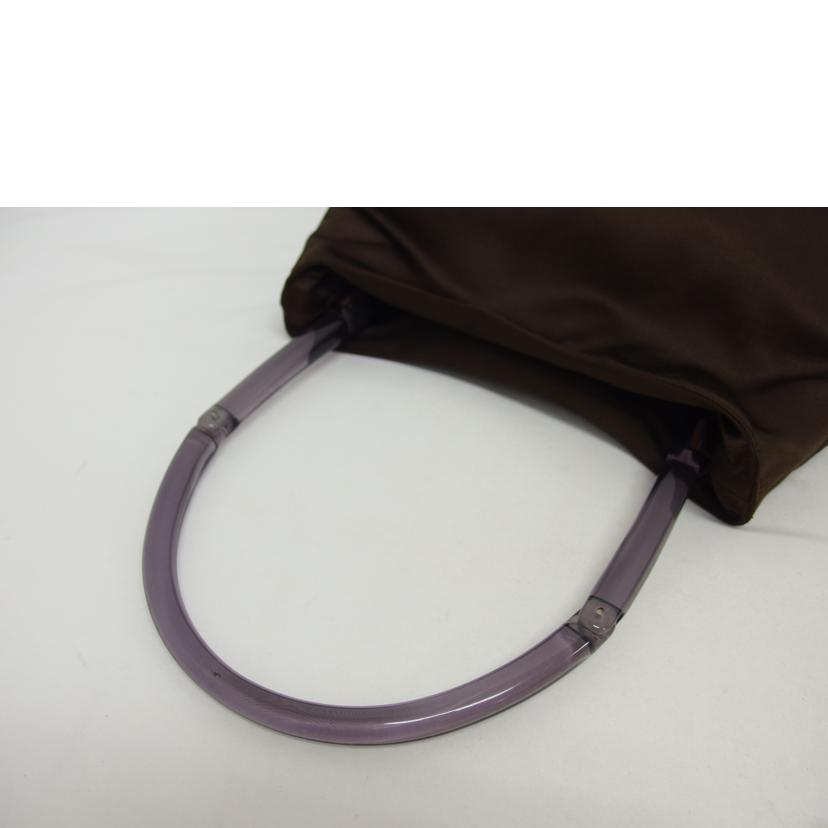 PRADA プラダ/クリアハンドルプレートワンショルダーバッグ/ブラウン/B8222//50/Bランク/04