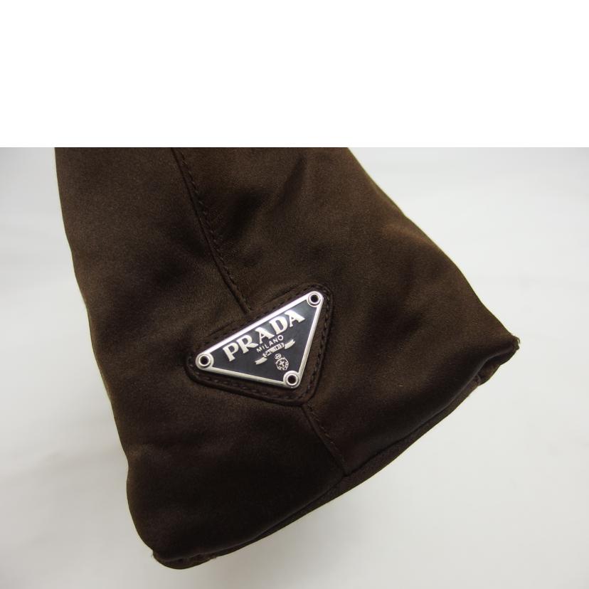 PRADA プラダ/クリアハンドルプレートワンショルダーバッグ/ブラウン/B8222//50/Bランク/04