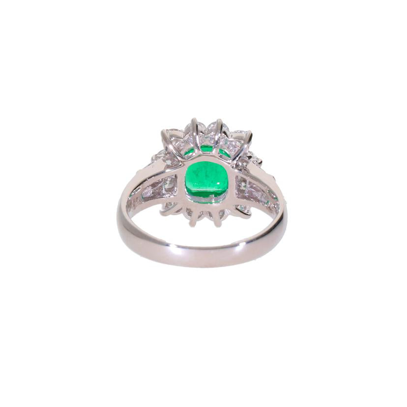 PT900エメラルドダイヤリング1.42/D1.22ct//ABランク/59