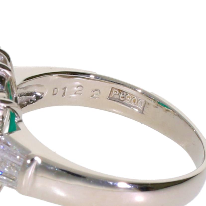 PT900エメラルドダイヤリング1.42/D1.22ct//ABランク/59