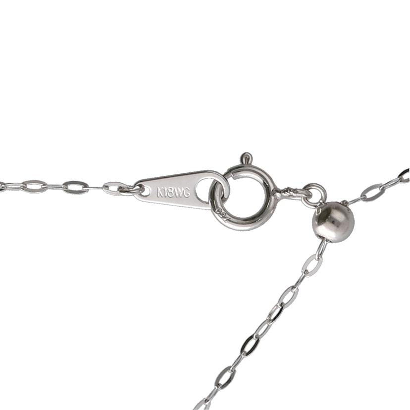 K18WGダイヤネックレス0.40ct//Aランク/65