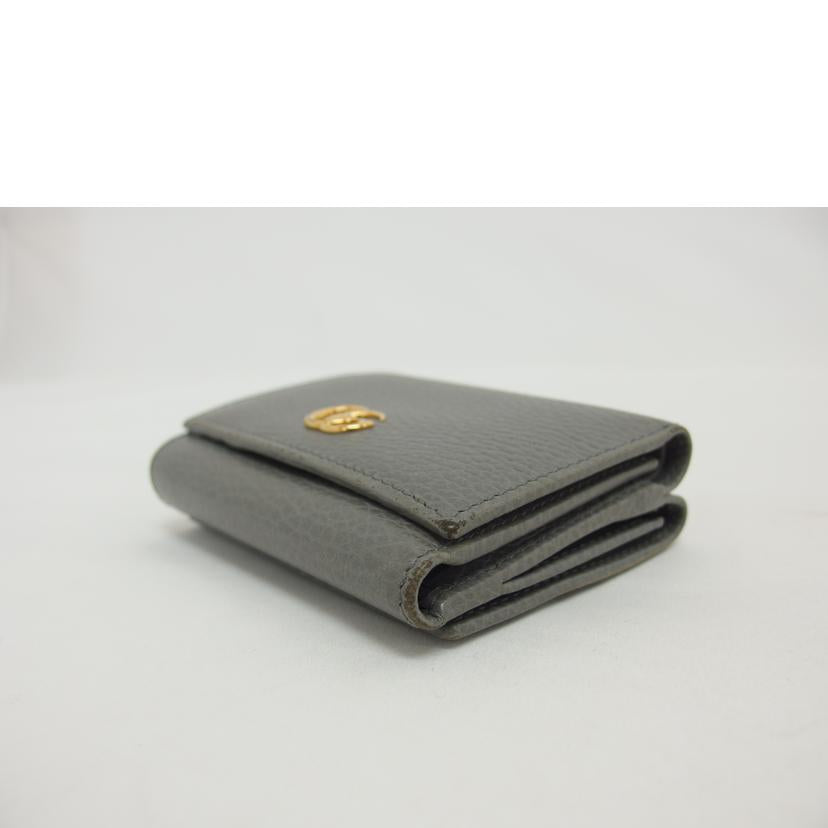 GUCCI グッチ/GGマーモント三つ折り財布/グレー/474746//534***/Bランク/04