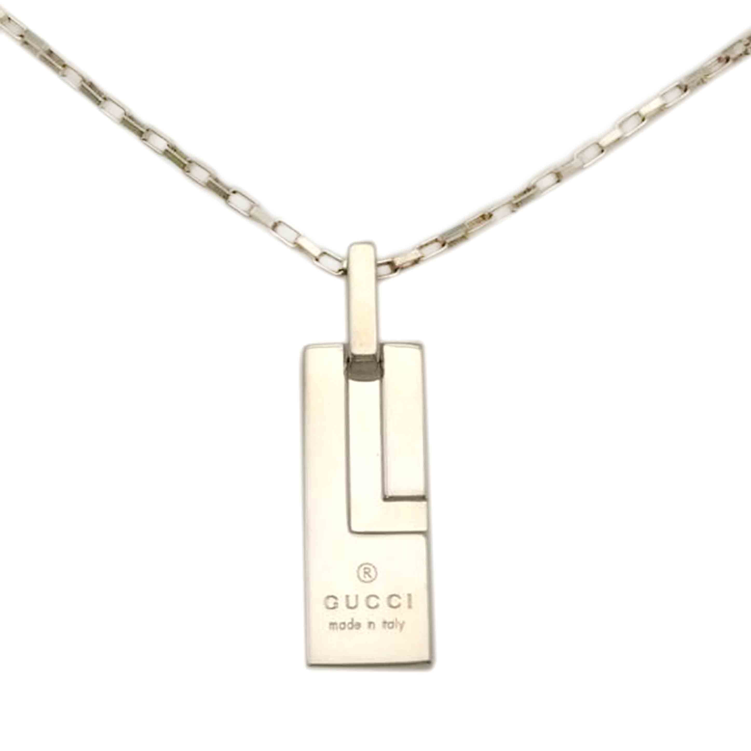 GUCCI グッチ/プレートネックレス SV925//Bランク/52