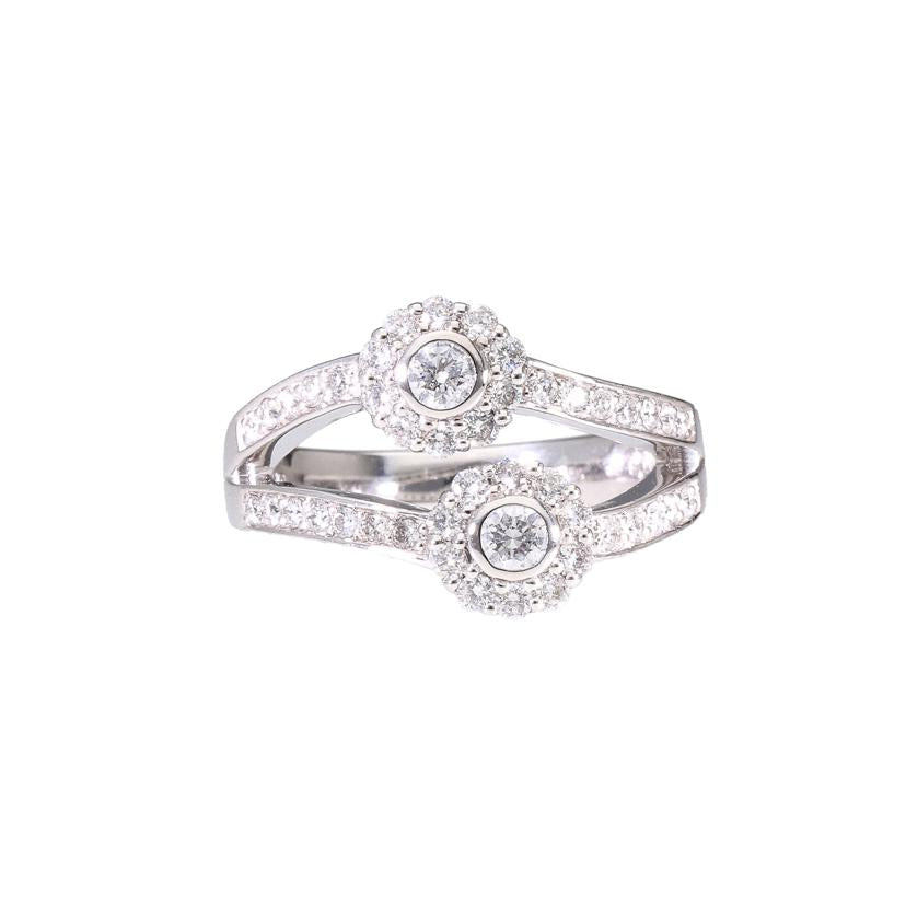 K18WGダイヤリング0.68ct//Aランク/84