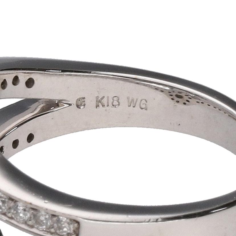 K18WGダイヤリング0.68ct//Aランク/84