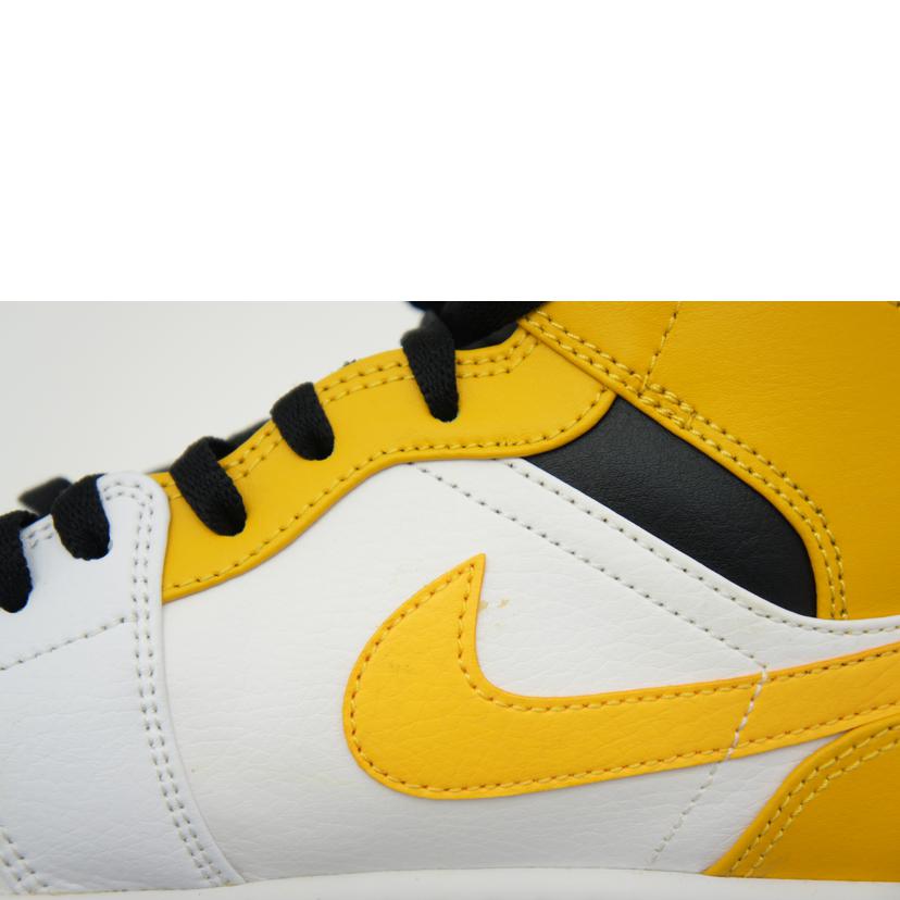 NIKE ナイキ/AIR JORDAN 1 MID 白×黄/5547240 170//Aランク/42