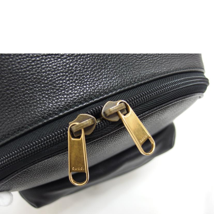 GUCCI グッチ/ロゴプリントバックパック/レザー/ブラック/547834//493***/ABランク/04