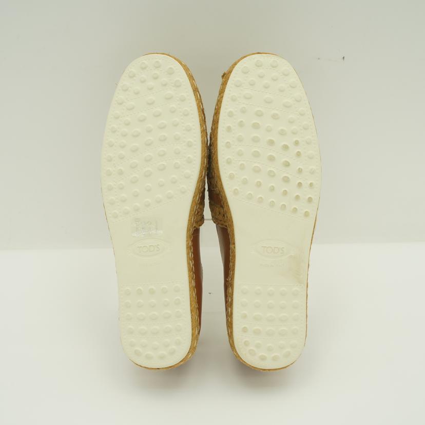 TOD'S トッズ/ラフィア&レザー エスパドリー/フラットシューズ//ABランク/05