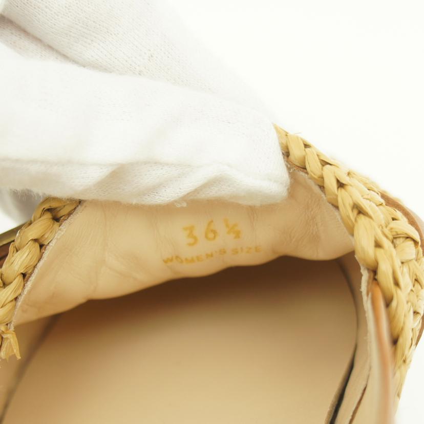 TOD'S トッズ/ラフィア&レザー エスパドリー/フラットシューズ//ABランク/05