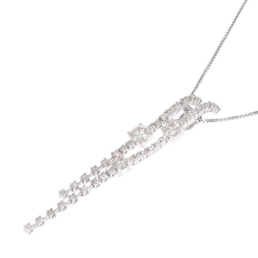 K18WGダイヤネックレス1.00ct//Aランク/84