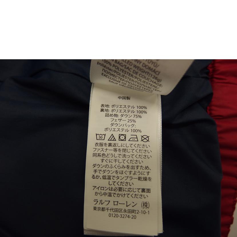 RALPH LAUREN ラルフローレン/キッズダウンジャケット/RED//Bランク/82
