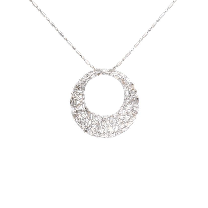 K18WGダイヤネックレス0.55ct//Aランク/78