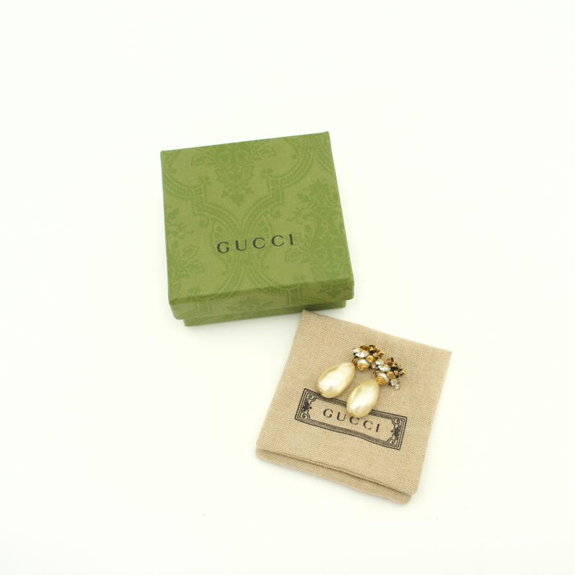 GUCCI グッチ/Bee インターロッキングフェイクパールピアス//ABランク/91