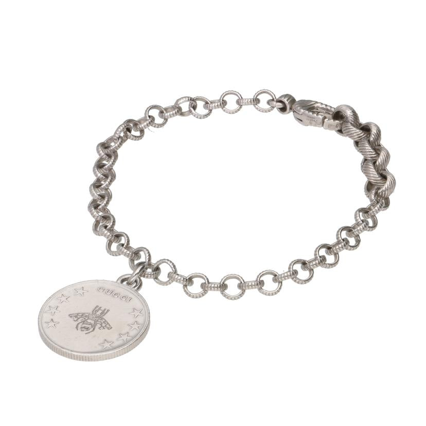 GUCCI グッチ/Bee Ag925コインインターロッキングブレスレット/18cm//4531F/ABランク/91