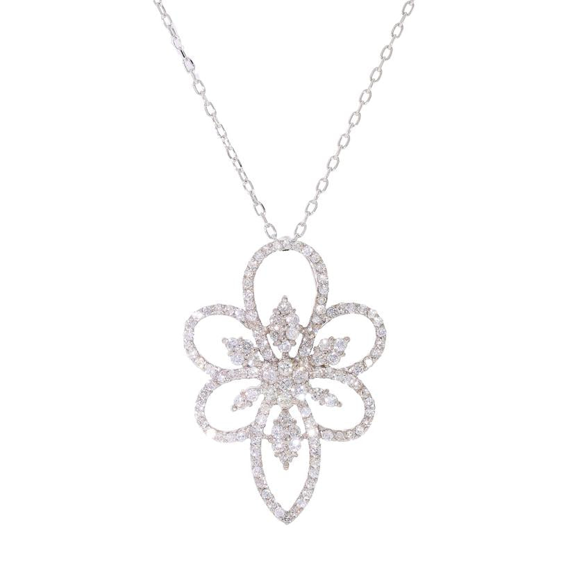 K18WGダイヤネックレス1.00ct//Aランク/67