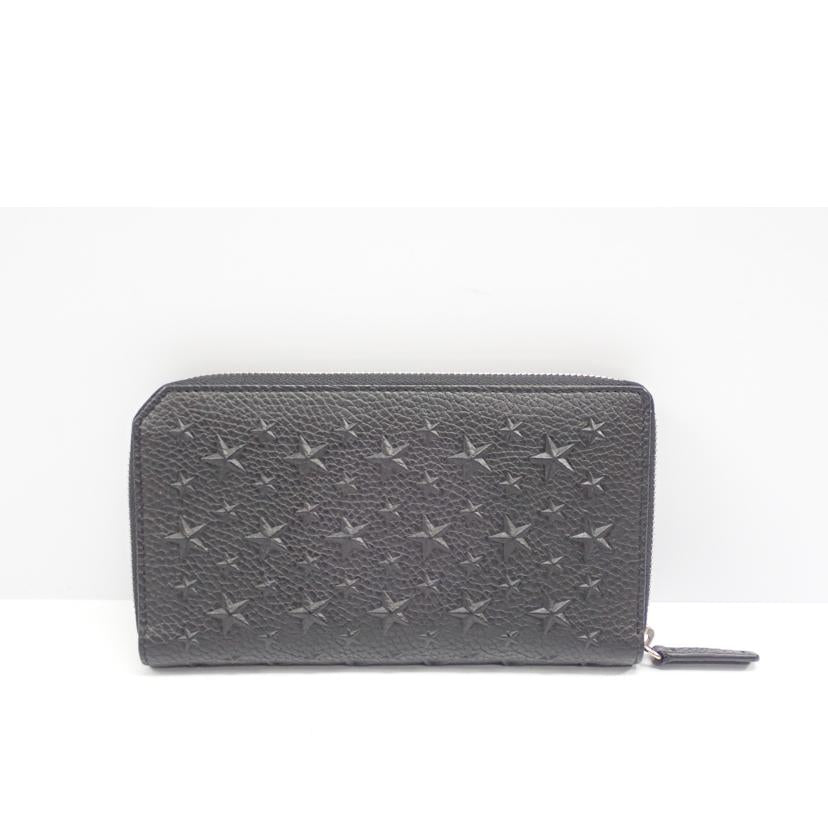 JMMY CHOO ジミーチュウ/スタッズレザーラウンドファスナー//Aランク/62