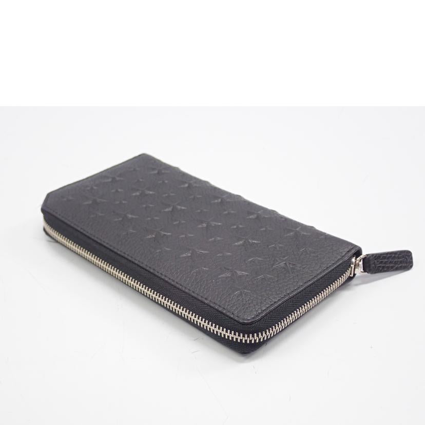 JMMY CHOO ジミーチュウ/スタッズレザーラウンドファスナー//Aランク/62