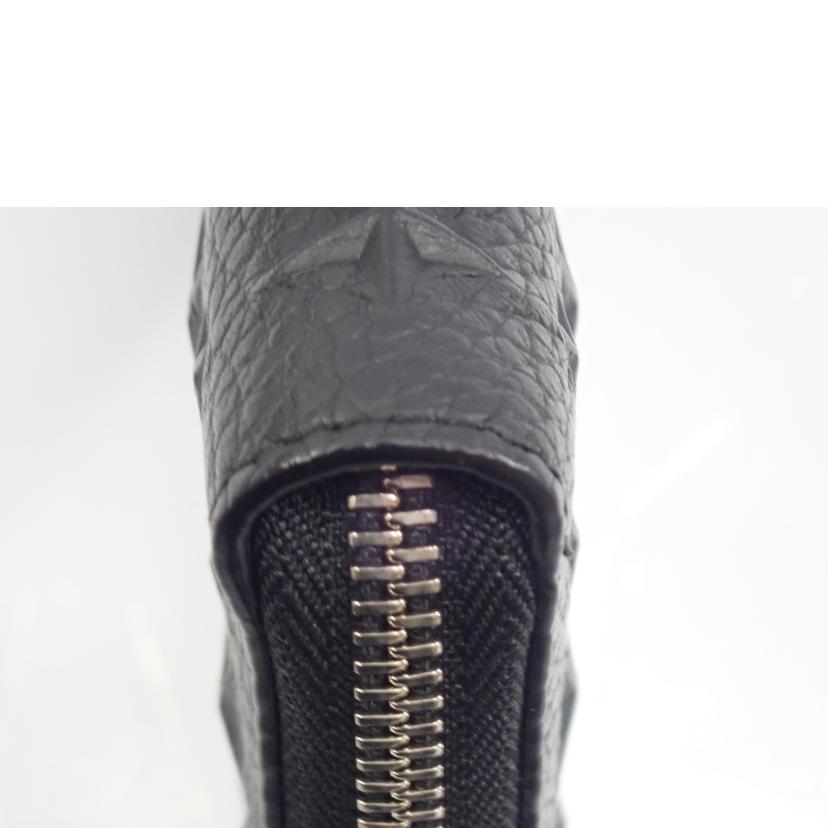 JMMY CHOO ジミーチュウ/スタッズレザーラウンドファスナー//Aランク/62