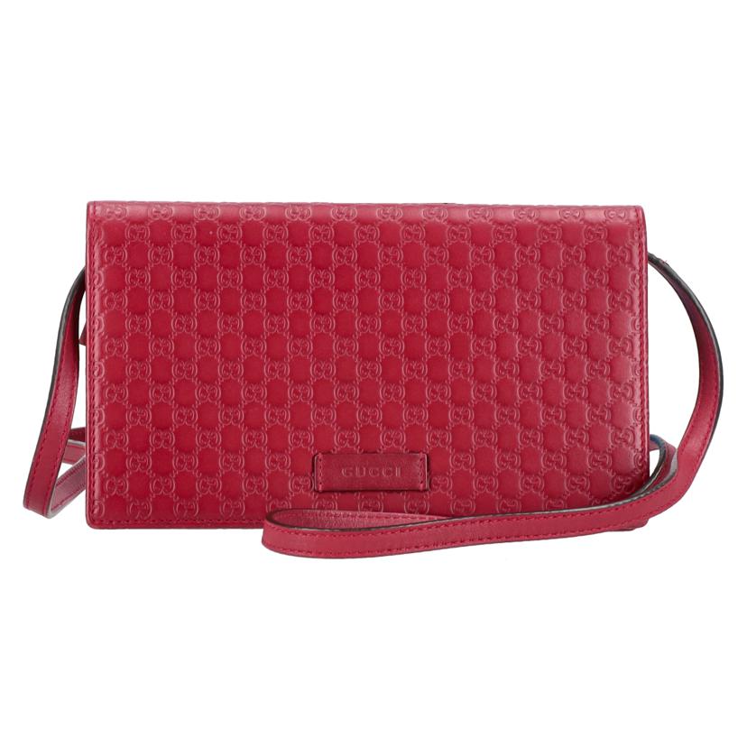 GUCCI グッチ/グッチシマレザーショルダーウォレット/レッド/466507//041*/ABランク/91