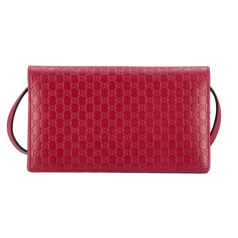 GUCCI グッチ/グッチシマレザーショルダーウォレット/レッド/466507//041*/ABランク/91