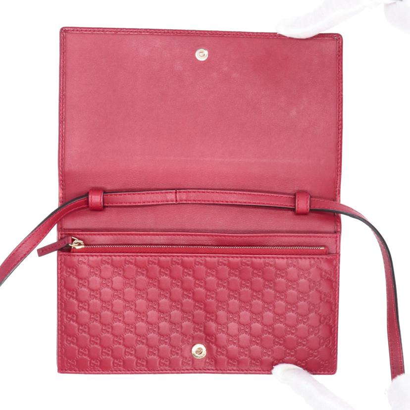 GUCCI グッチ/グッチシマレザーショルダーウォレット/レッド/466507//041*/ABランク/91