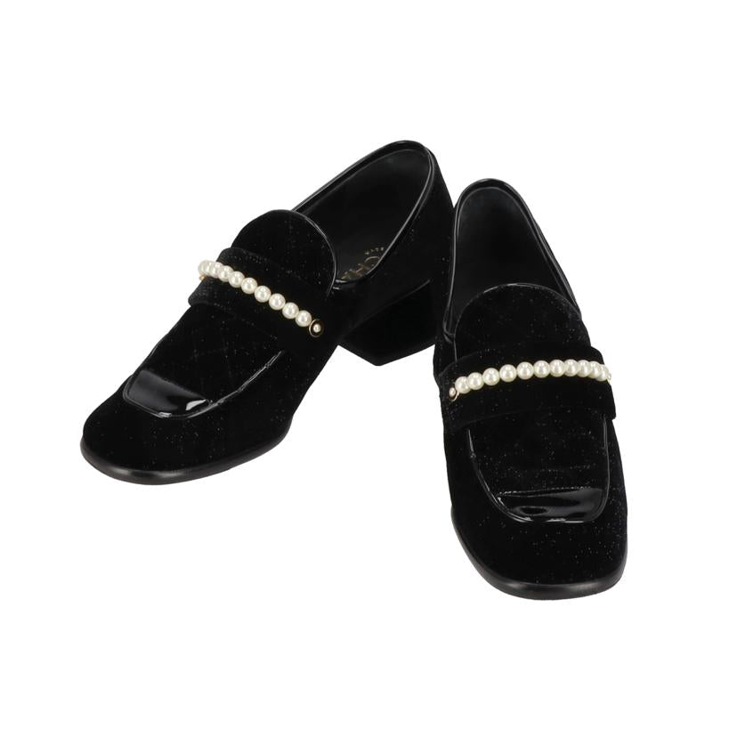 CHANEL シャネル/フェイクパールベロアパンプス/C34913//サイズ:37C/Aランク/91