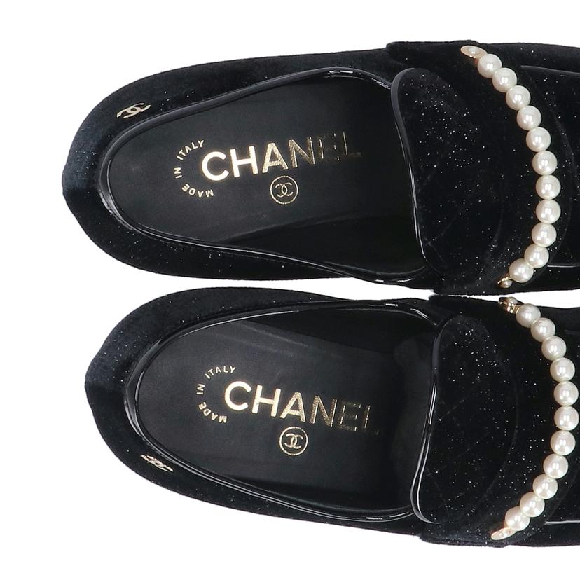 CHANEL シャネル/フェイクパールベロアパンプス/C34913//サイズ:37C/Aランク/91