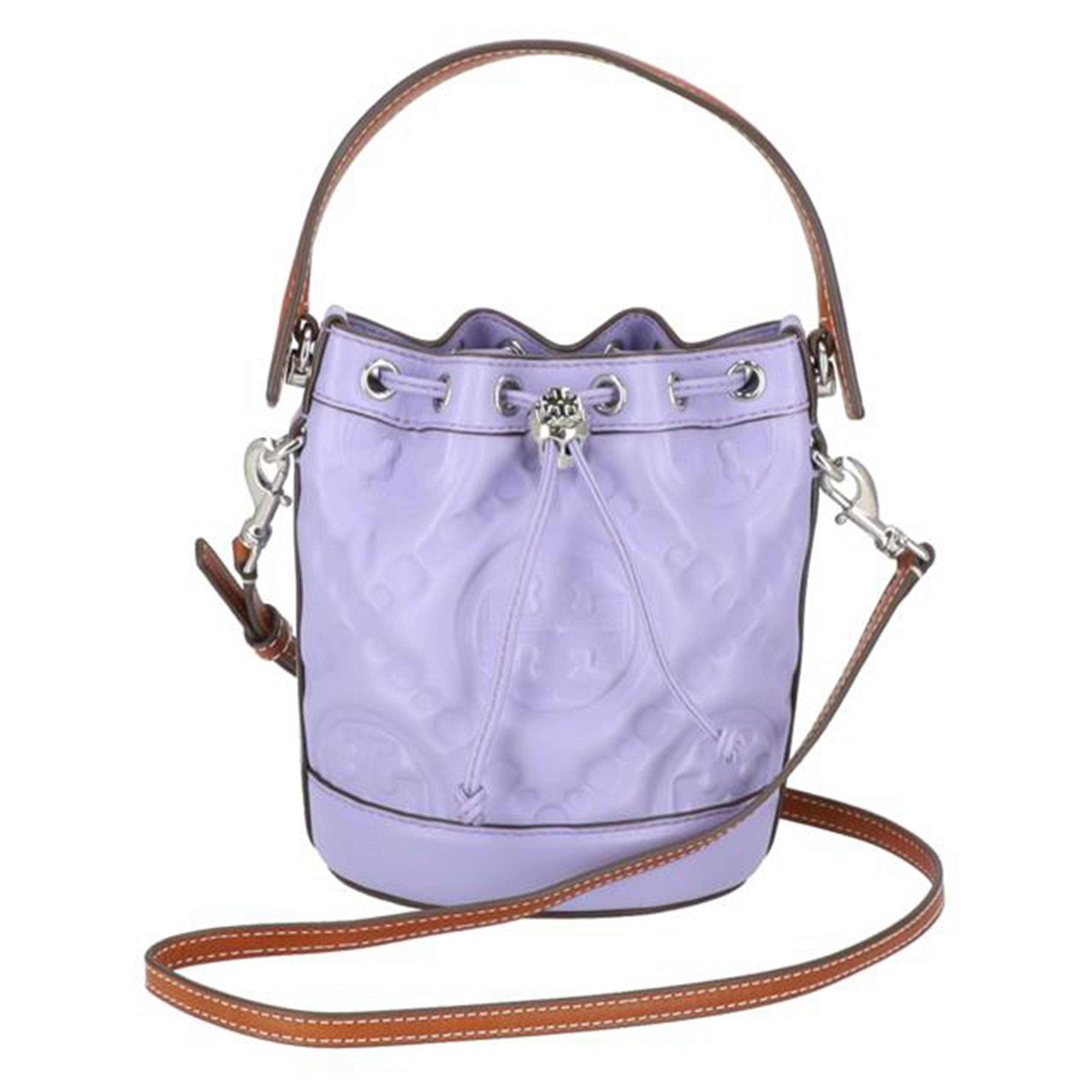 TORY BURCH トリーバーチ/Tモノグラムパテントエンボスミニバケット//ABランク/93