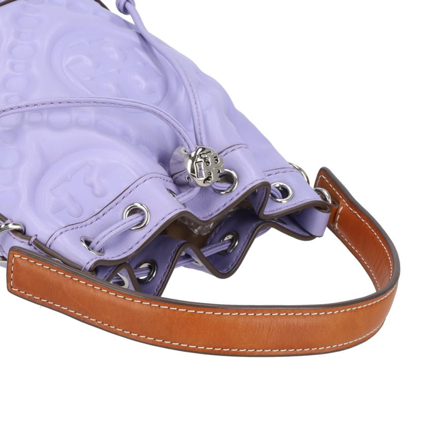TORY BURCH トリーバーチ/Tモノグラムパテントエンボスミニバケット//ABランク/93