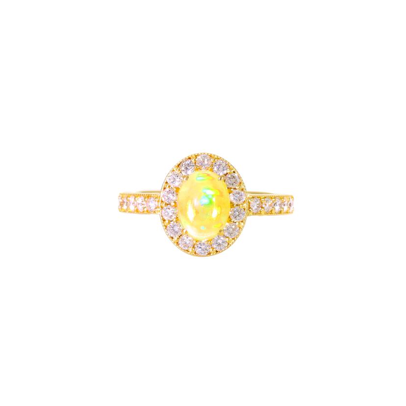 K18オパールダイヤリング0.60/D0.80ct//Aランク/92