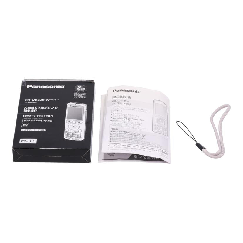 Panasonic パナソニック /ICレコーダー/RR-QR220//YA9CA001836/Bランク/01
