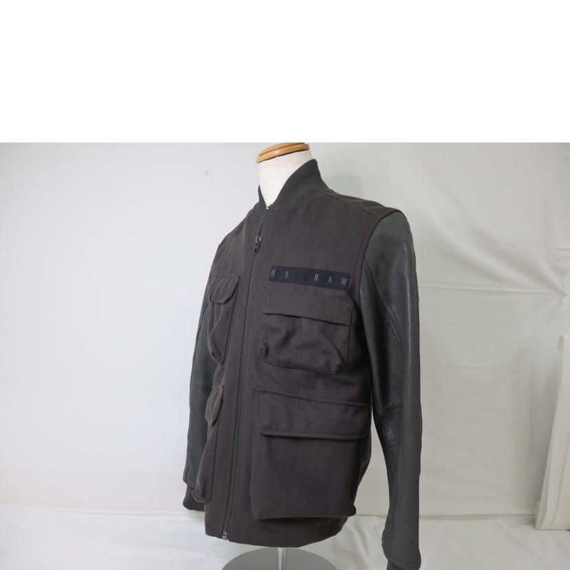 G-STAR RAW/MULTI POCKET VARSITY LEATHER JACKET//ABランク/84