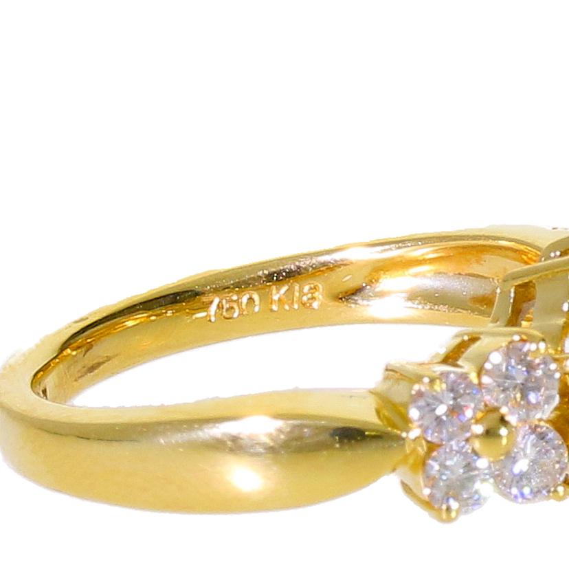 K18ダイヤリング0.67/0.37ct//Aランク/67