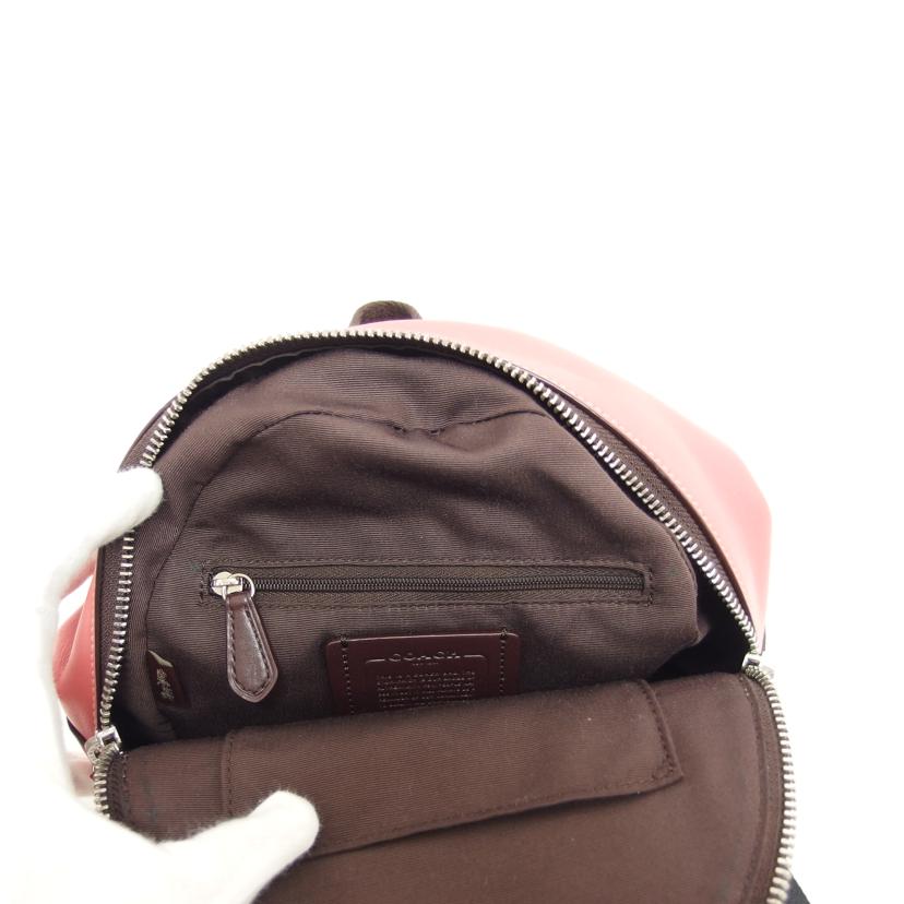 COACH コーチ/シグネチャー/チェリーワッペンPVC×レザー/ミニリュック/F31933//D18**/Aランク/04