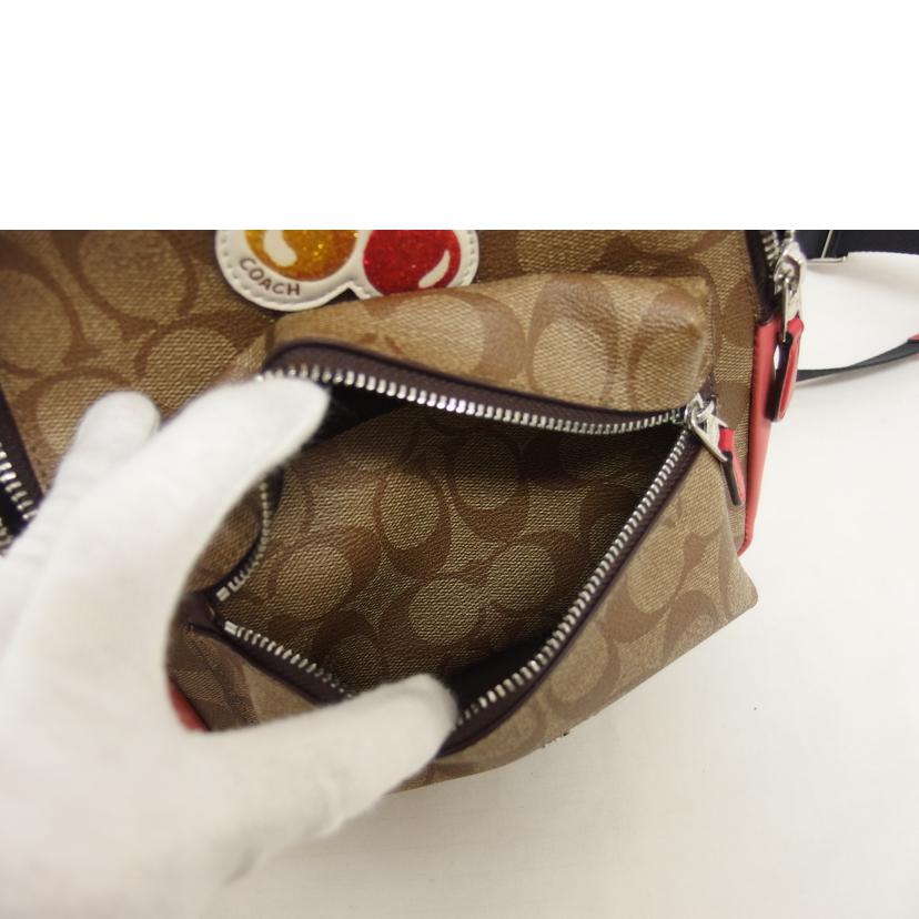 COACH コーチ/シグネチャー/チェリーワッペンPVC×レザー/ミニリュック/F31933//D18**/Aランク/04