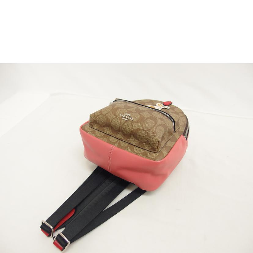 COACH コーチ/シグネチャー/チェリーワッペンPVC×レザー/ミニリュック/F31933//D18**/Aランク/04