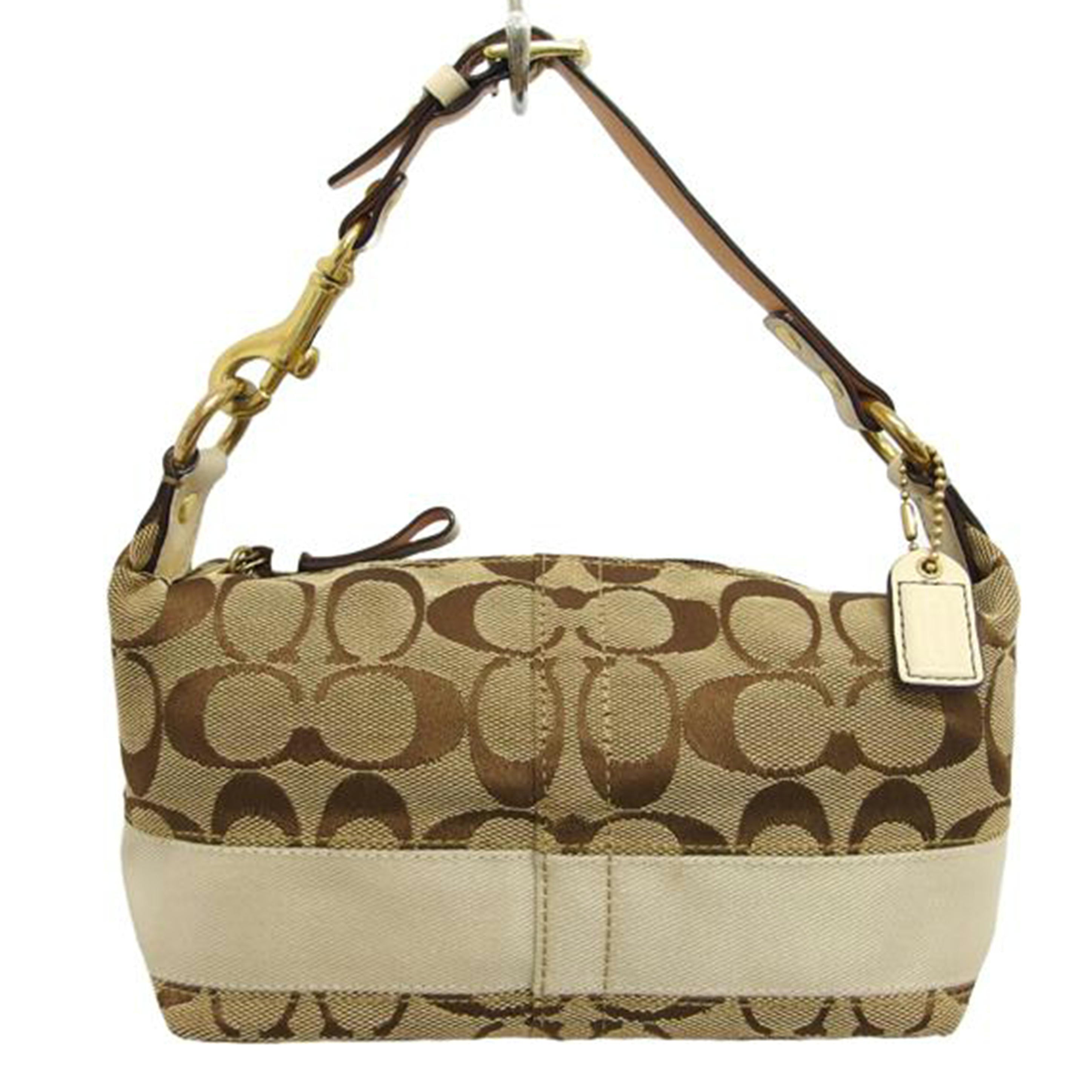 COACH コーチ/シグネチャーキャンバス×レザー ハンドポーチ/ハンドバッグ/40024//F06*/Aランク/04