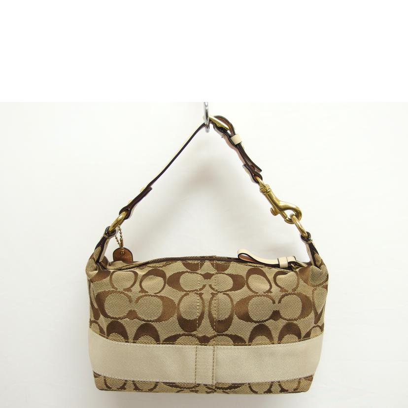 COACH コーチ/シグネチャーキャンバス×レザー ハンドポーチ/ハンドバッグ/40024//F06*/Aランク/04
