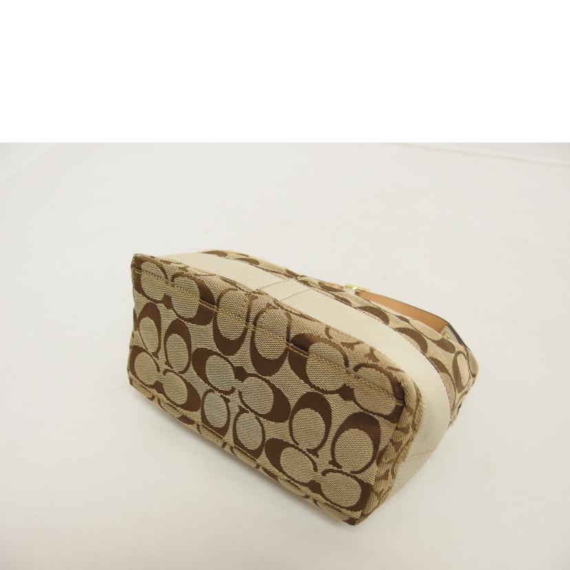 COACH コーチ/シグネチャーキャンバス×レザー ハンドポーチ/ハンドバッグ/40024//F06*/Aランク/04