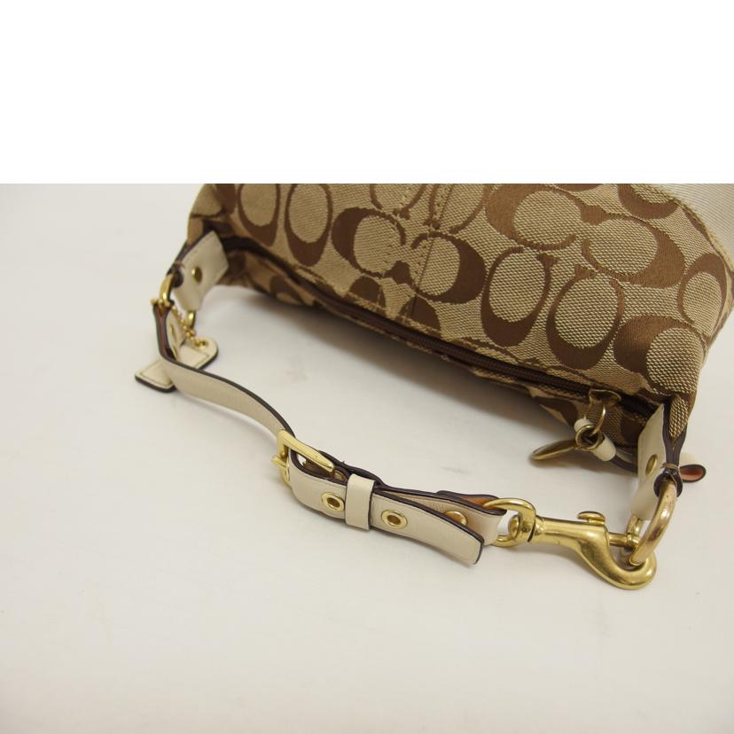 COACH コーチ/シグネチャーキャンバス×レザー ハンドポーチ/ハンドバッグ/40024//F06*/Aランク/04