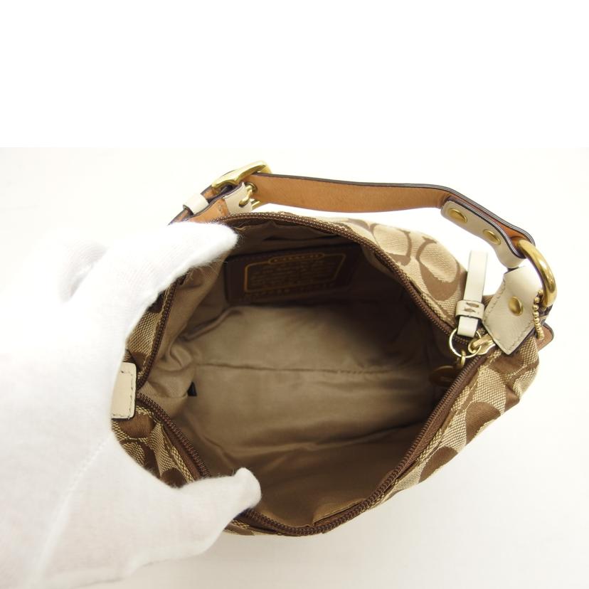 COACH コーチ/シグネチャーキャンバス×レザー ハンドポーチ/ハンドバッグ/40024//F06*/Aランク/04