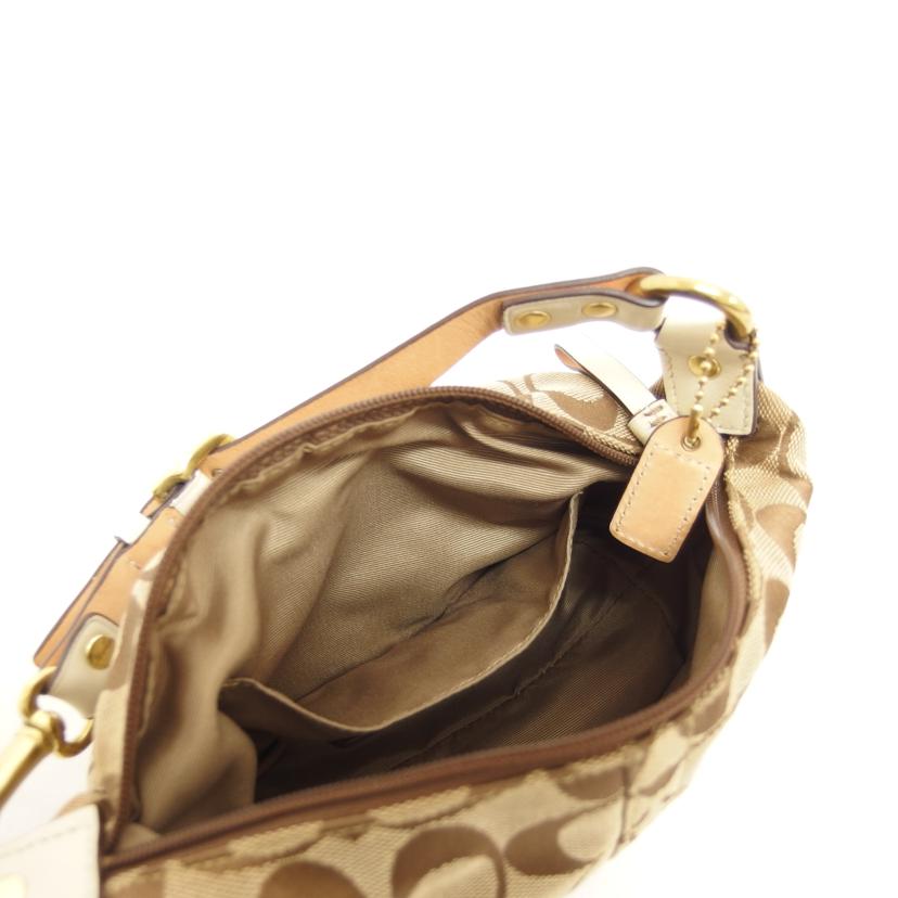 COACH コーチ/シグネチャーキャンバス×レザー ハンドポーチ/ハンドバッグ/40024//F06*/Aランク/04