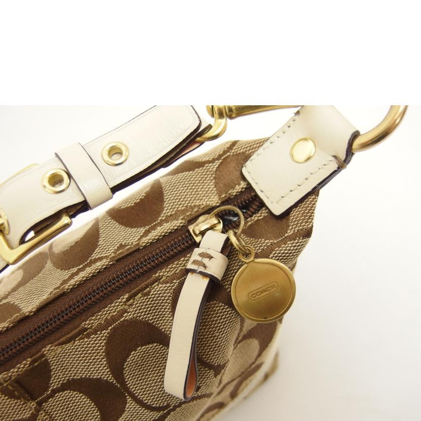 COACH コーチ/シグネチャーキャンバス×レザー ハンドポーチ/ハンドバッグ/40024//F06*/Aランク/04