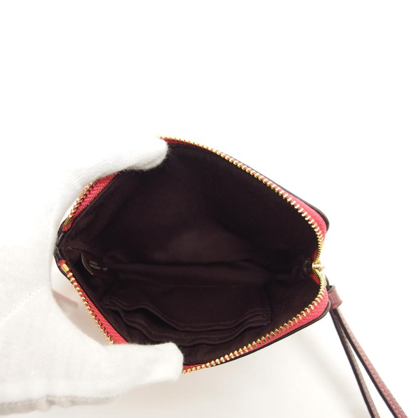 COACH コーチ/ハートフローラルプリント/PVCリスレットポーチ/レッド/C3300//L20**/Aランク/04