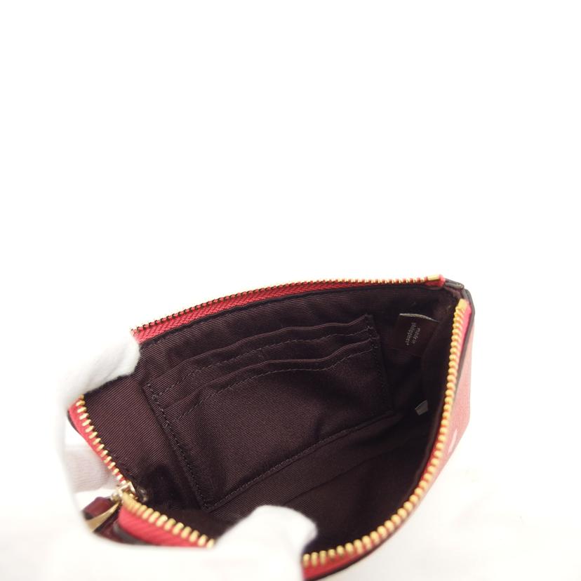 COACH コーチ/ハートフローラルプリント/PVCリスレットポーチ/レッド/C3300//L20**/Aランク/04