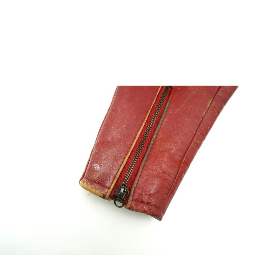 DOG FIGHT ドッグファイト/DOG FIGHT ライダース レザージャケット RED//Bランク/78