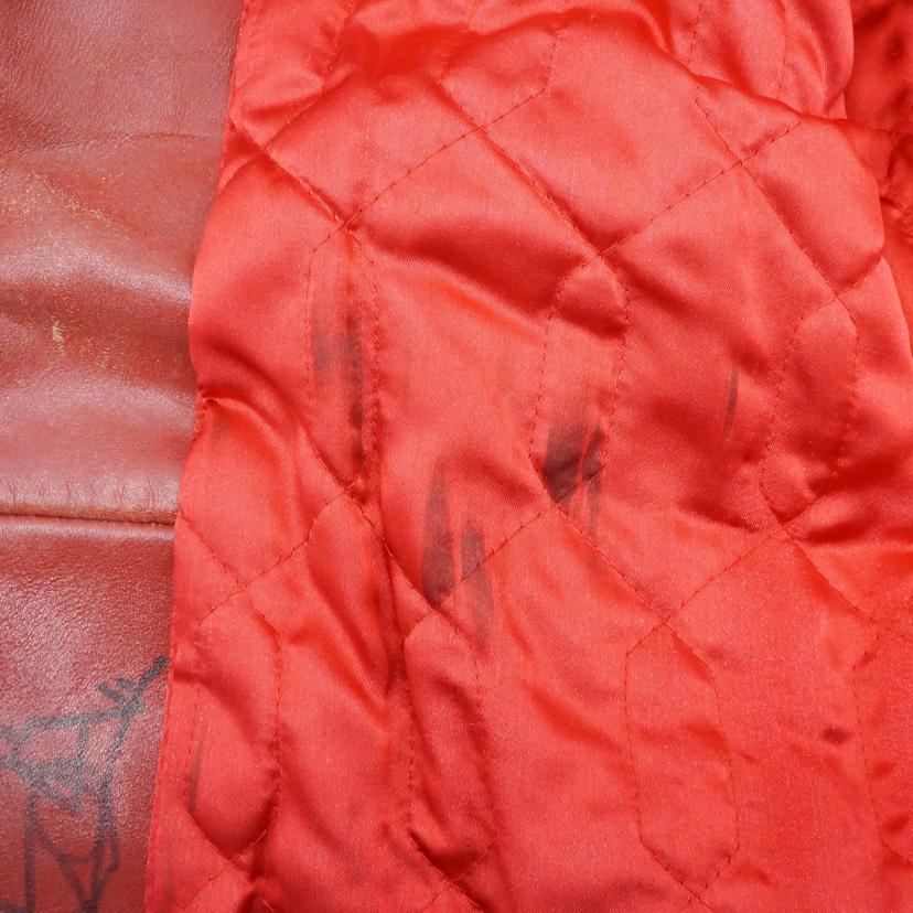 DOG FIGHT ドッグファイト/DOG FIGHT ライダース レザージャケット RED//Bランク/78